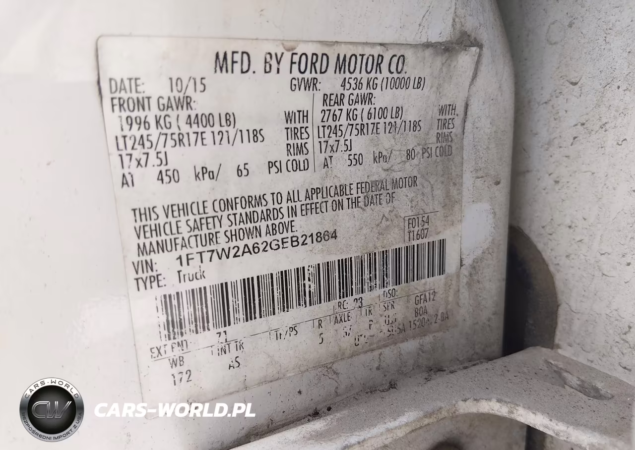 2016 Ford F-250 Xl VIN:1FT7W2A62GEB21864 - 9