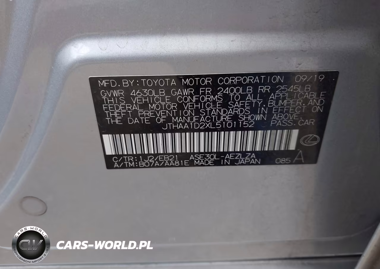 2020 Lexus Is 300 VIN:JTHAA1D2XL5101152 - 9