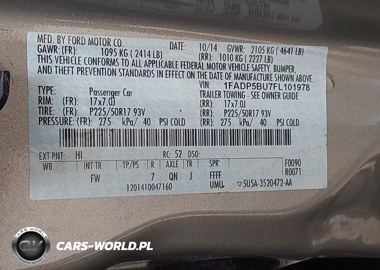 2015 Ford C-Max Hybrid Sel VIN:1FADP5BU7FL101978 - 9