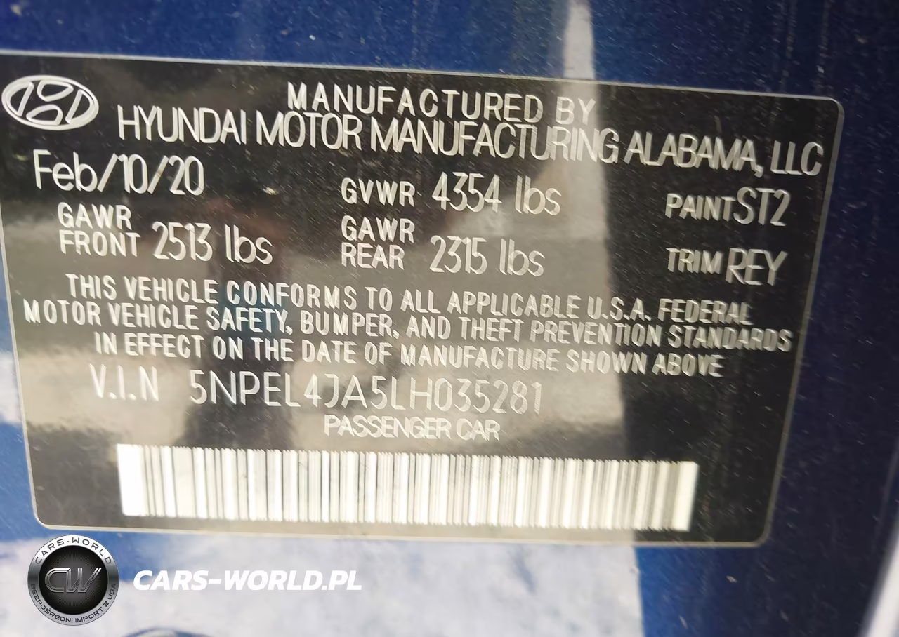 2020 Hyundai Sonata Sel VIN:5NPEL4JA5LH035281 - 9