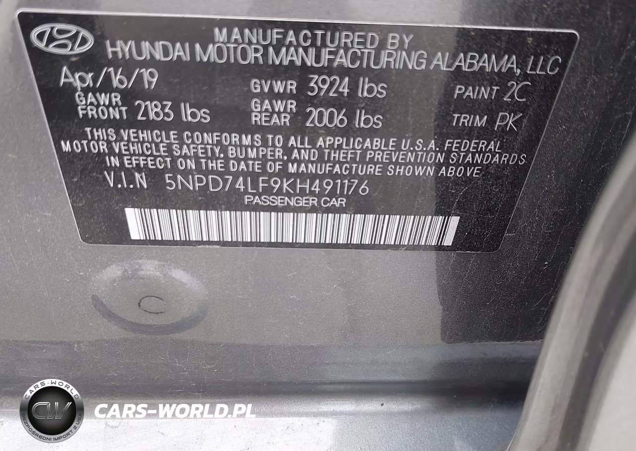 2019 Hyundai Elantra Se VIN:5NPD74LF9KH491176 - 9
