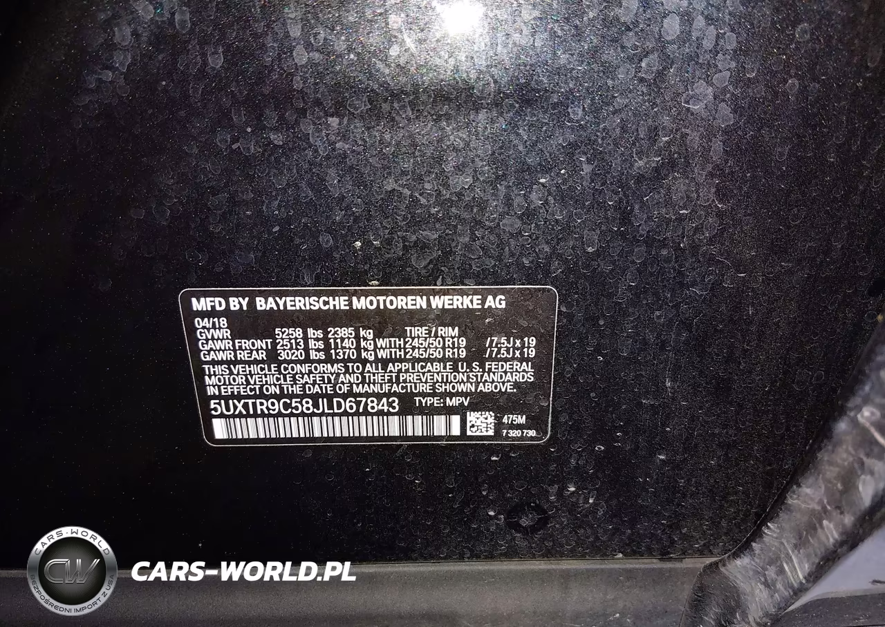2018 BMW X3 xDrive30I VIN:5UXTR9C58JLD67843 - 9