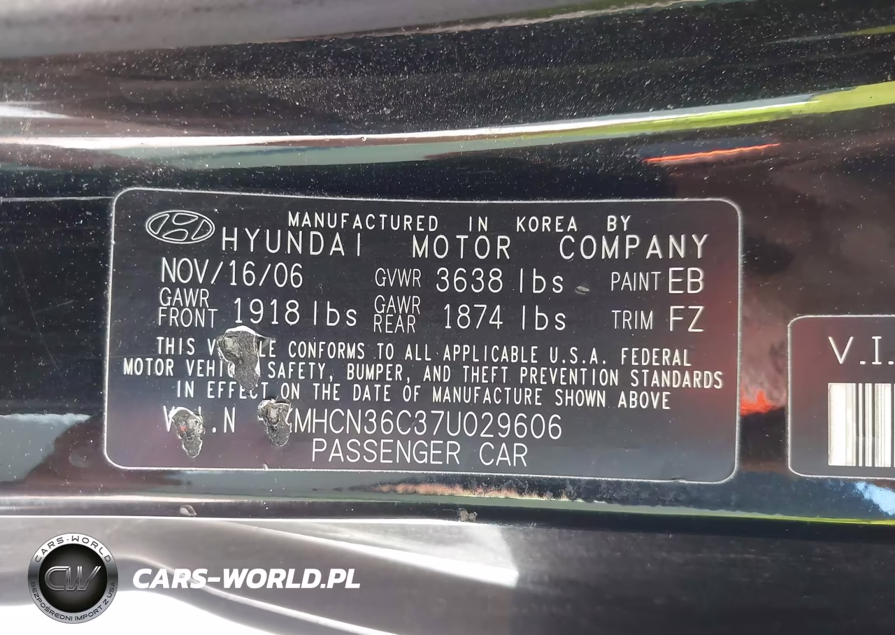 2007 Hyundai Accent Se VIN:KMHCN36C37U029606 - 9