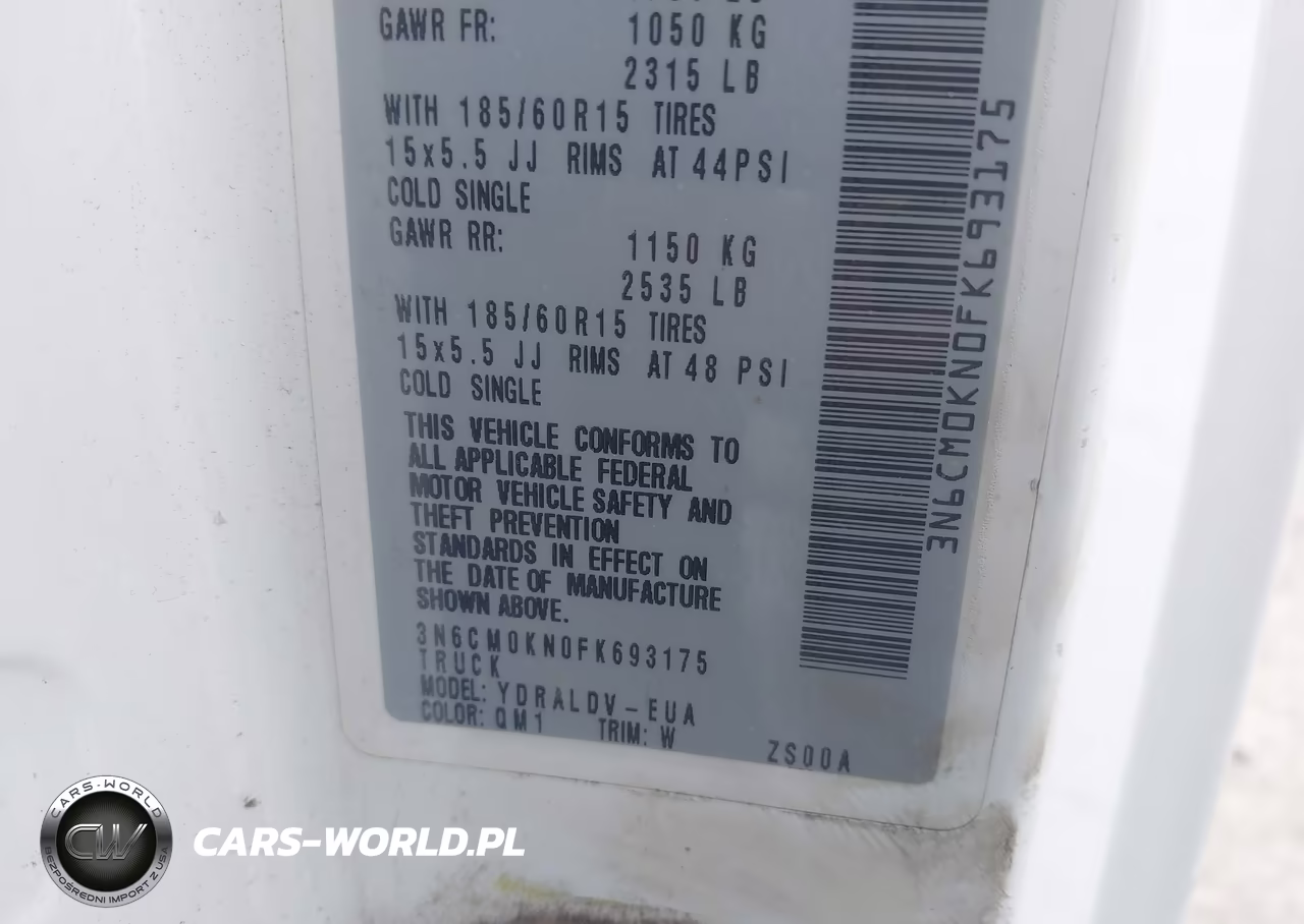 2015 Nissan Nv200 S VIN:3N6CM0KN0FK693175 - 9