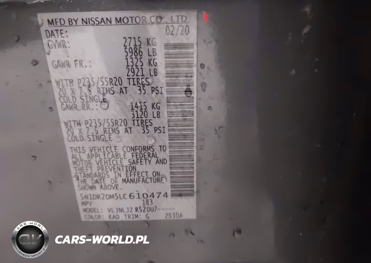 2020 Nissan Pathfinder Platinum 4Wd VIN:5N1DR2DM5LC610474 - 9