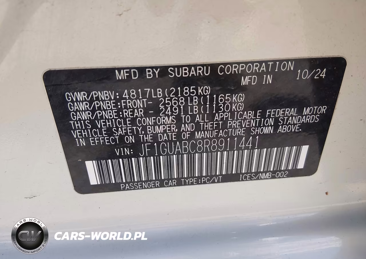 2024 Subaru Impreza Base 5-Door VIN:JF1GUABC8R8911441 - 9