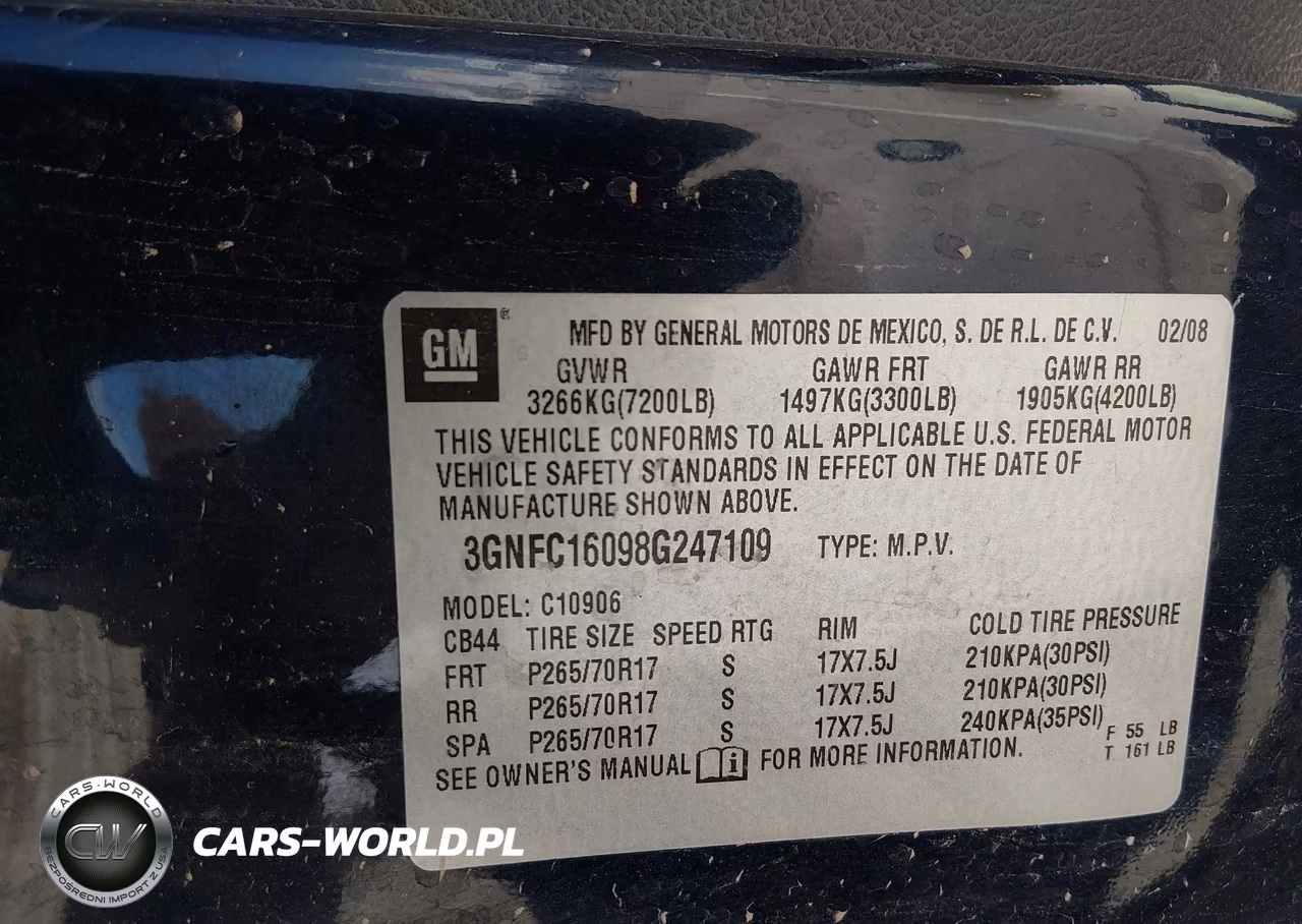 2008 Chevrolet Suburban 1500 Ls VIN:3GNFC16098G247109 - 9