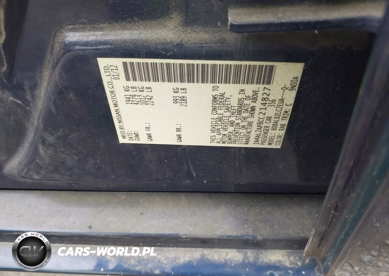 2012 Nissan Altima 2.5 S VIN:1N4AL2AP8CC214827 - 9