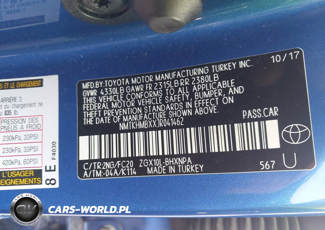 2018 Toyota C-Hr Xle Premium VIN:NMTKHMBXXJR041462 - 9