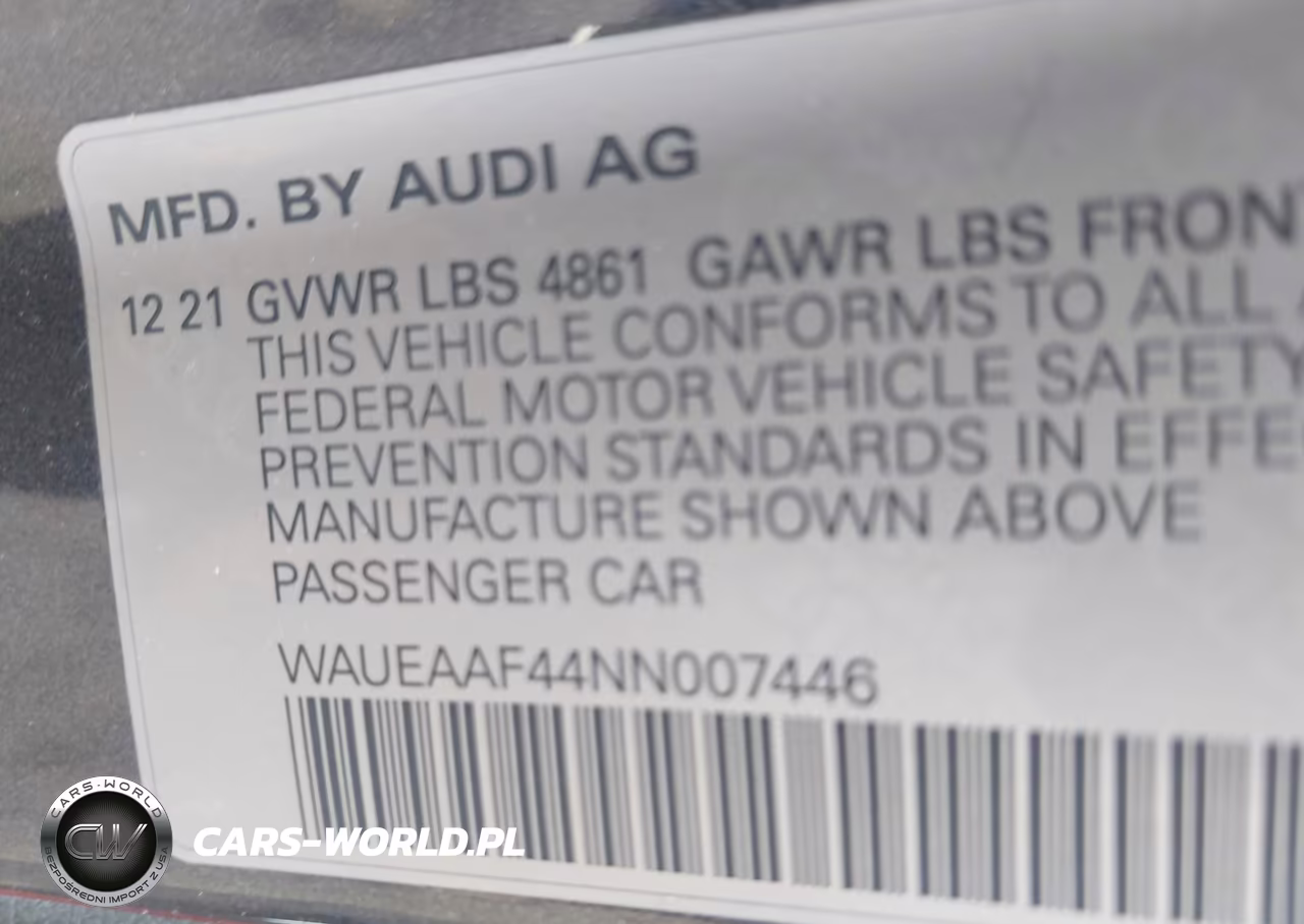 2022 Audi A4 Premium Plus 45 Tfsi S Line Quattro S Tronic VIN:WAUEAAF44NN007446 - 9