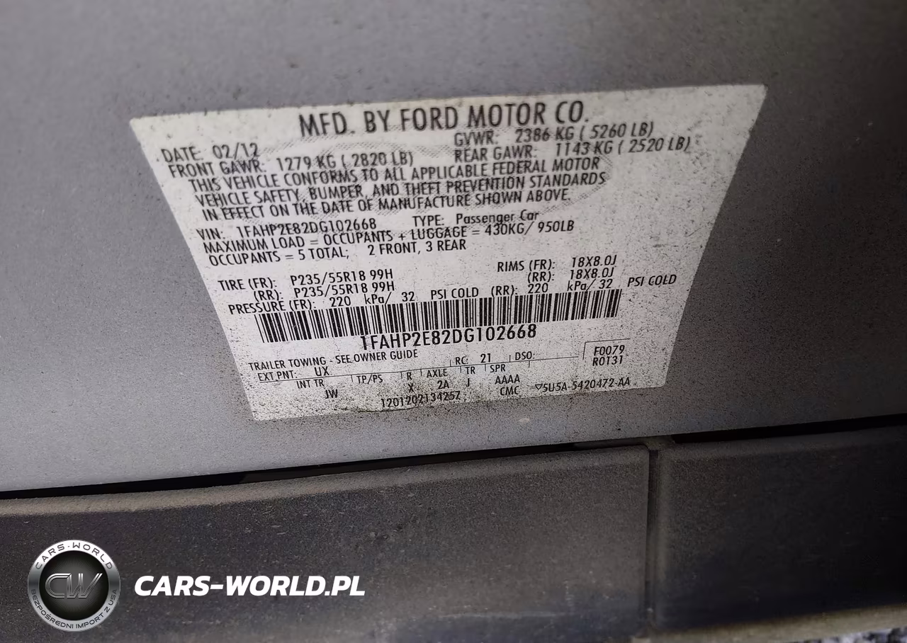 2013 Ford Taurus Sel VIN:1FAHP2E82DG102668 - 9