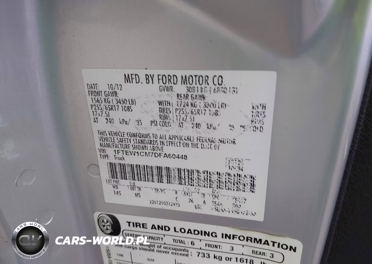 2013 Ford F-150 Xlt VIN:1FTEW1CM7DFA60448 - 9