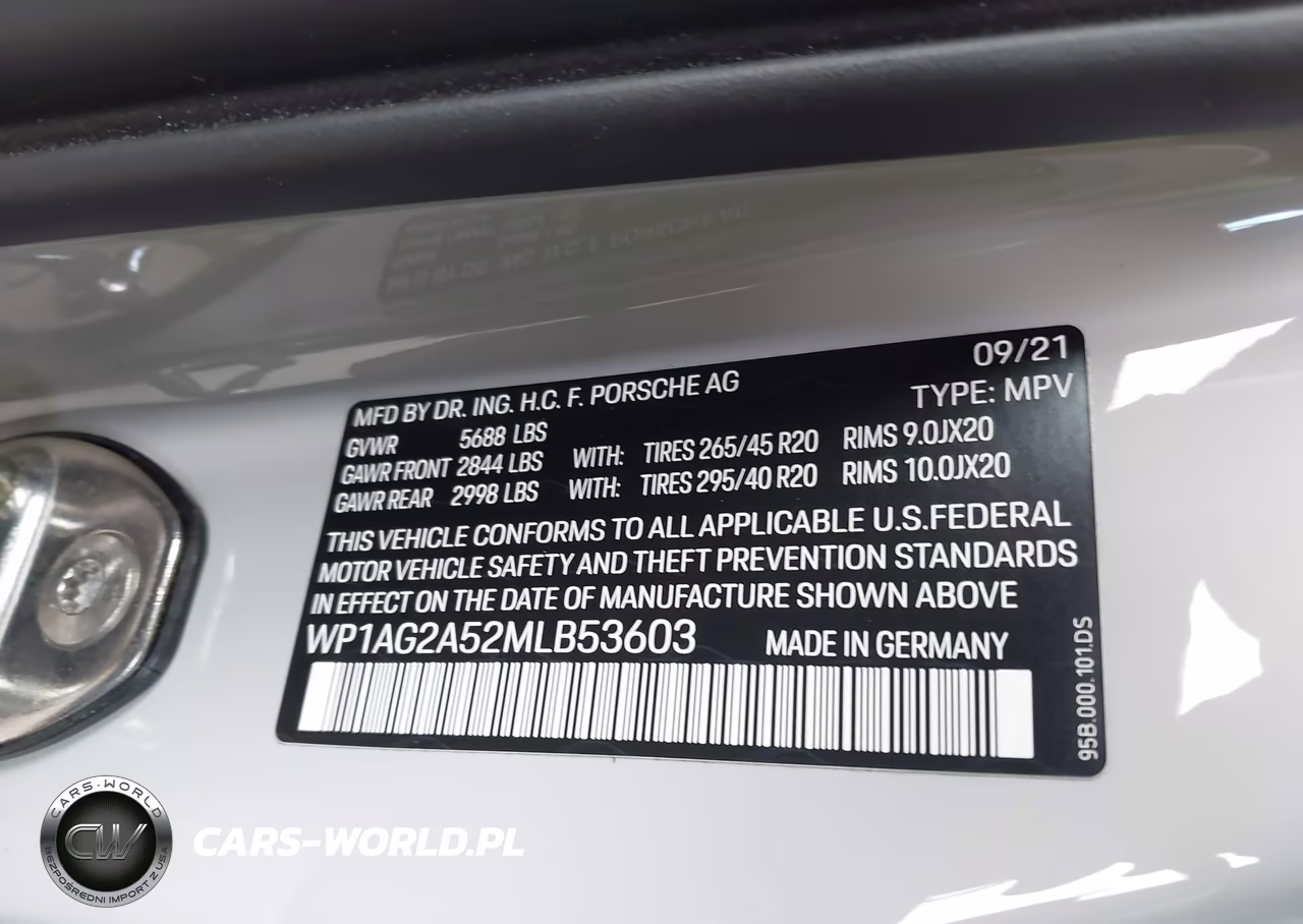 2021 Porsche Macan Gts VIN:WP1AG2A52MLB53603 - 9