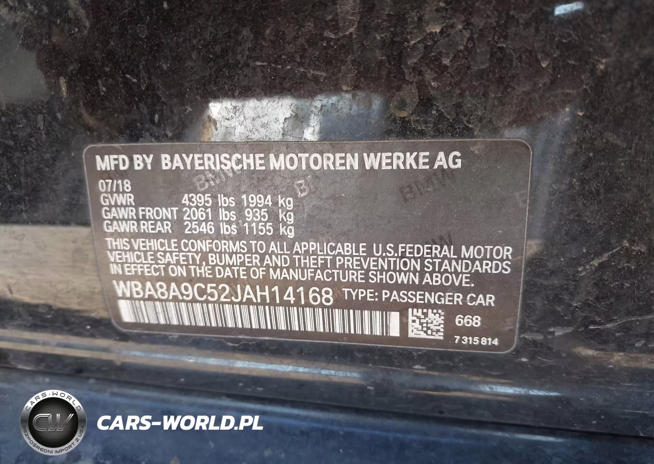 2018 BMW 320I VIN:WBA8A9C52JAH14168 - 9
