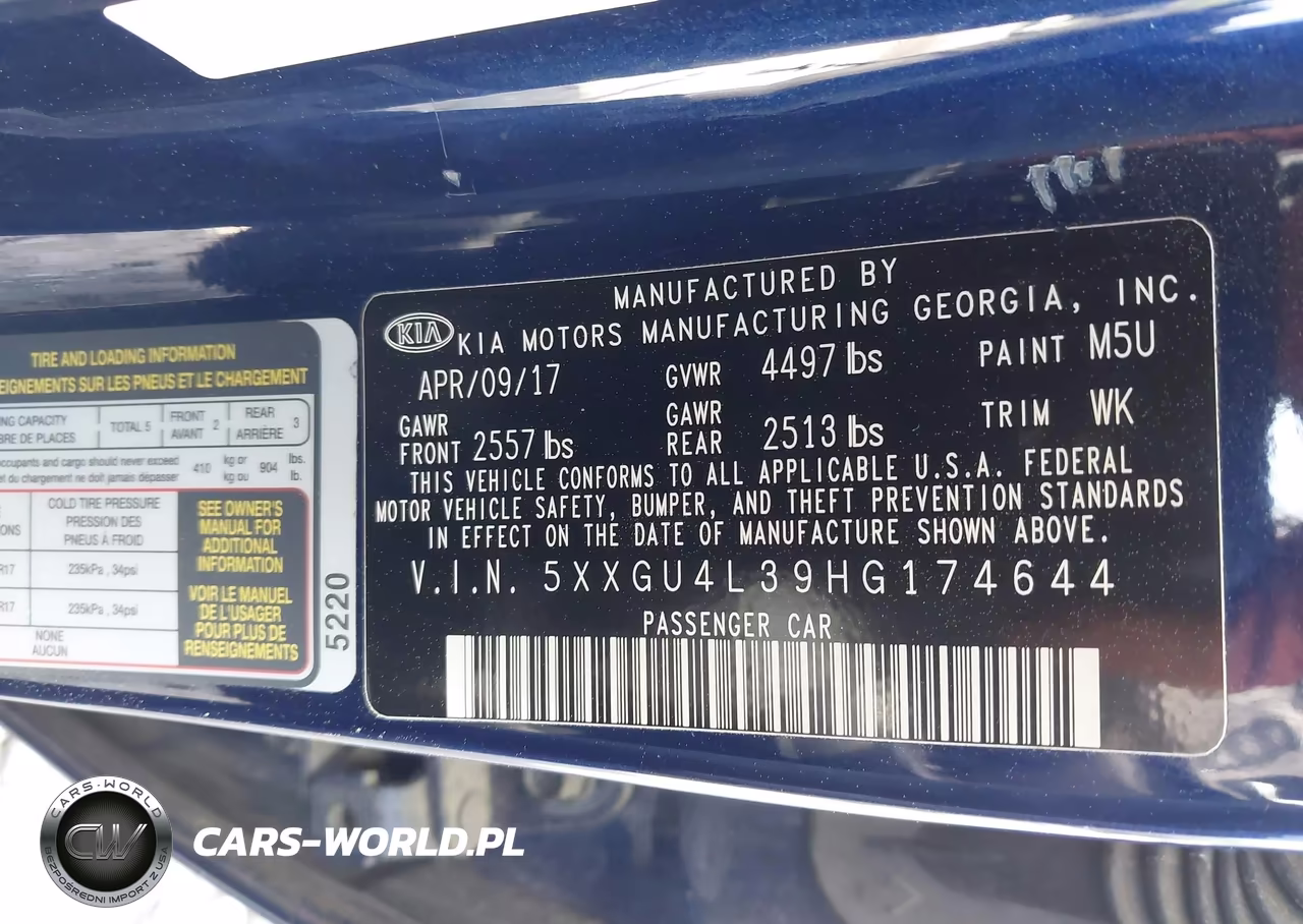 2017 Kia Optima Ex VIN:5XXGU4L39HG174644 - 9