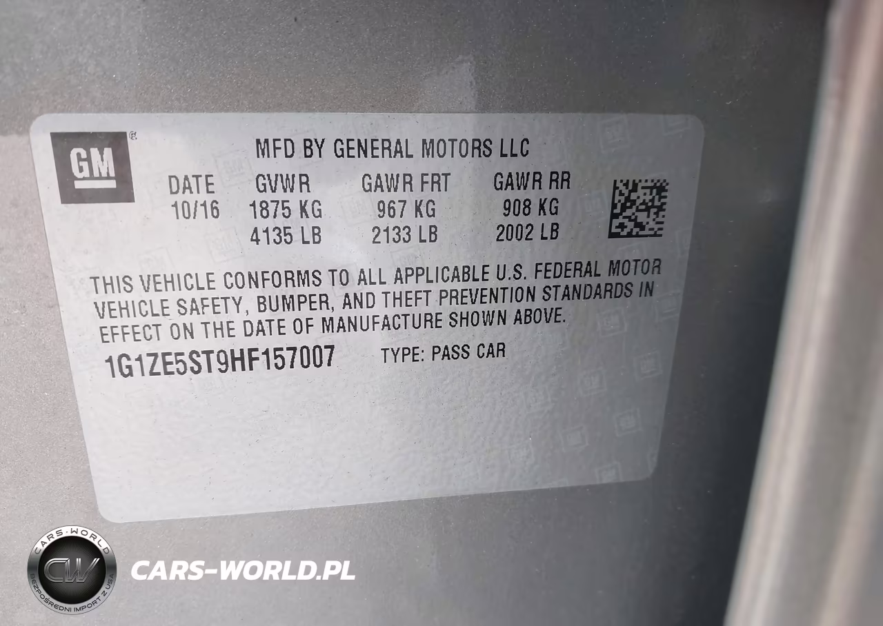2017 Chevrolet Malibu 1Lt VIN:1G1ZE5ST9HF157007 - 9
