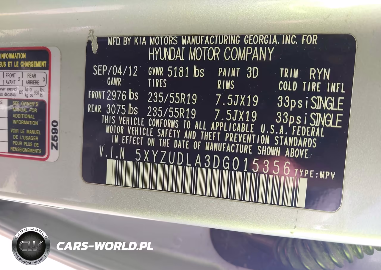 2013 Hyundai Santa Fe Sport 2.0T VIN:5XYZUDLA3DG015356 - 9