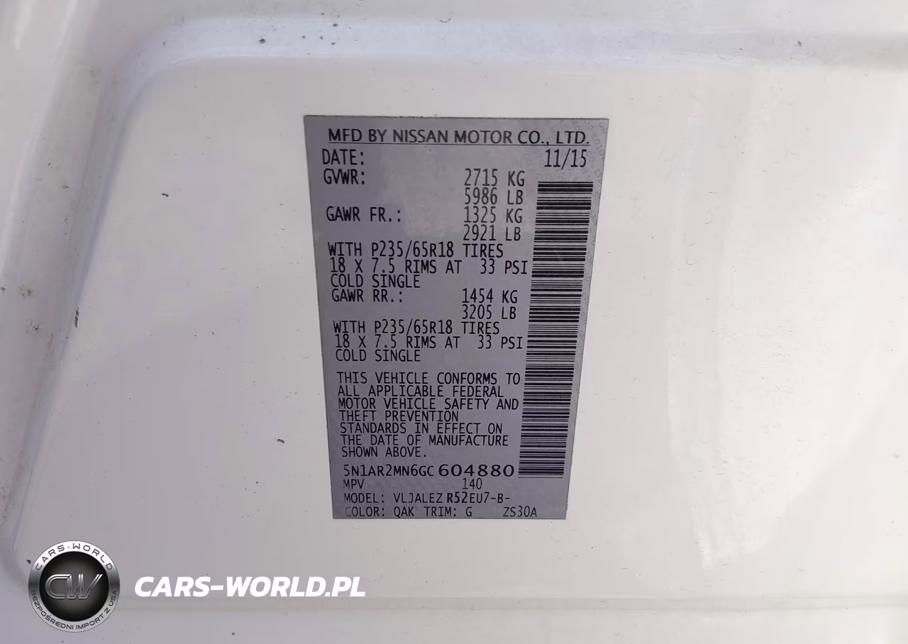 2016 Nissan Pathfinder Platinum-S-Sl-Sv VIN:5N1AR2MN6GC604880 - 9