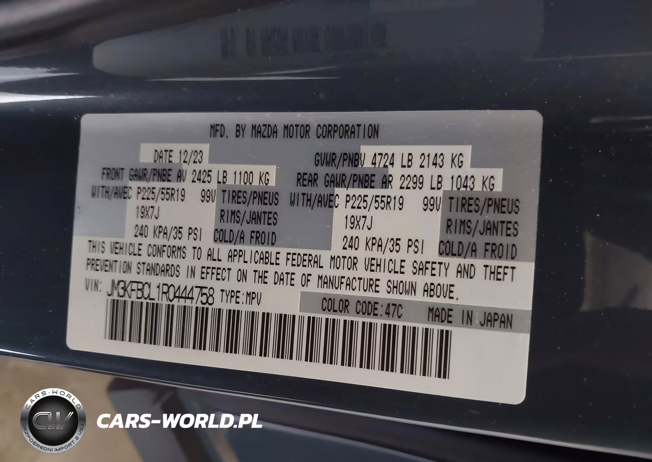 2024 Mazda Cx-5 2.5 S Carbon Edition VIN:JM3KFBCL1R0444758 - 9