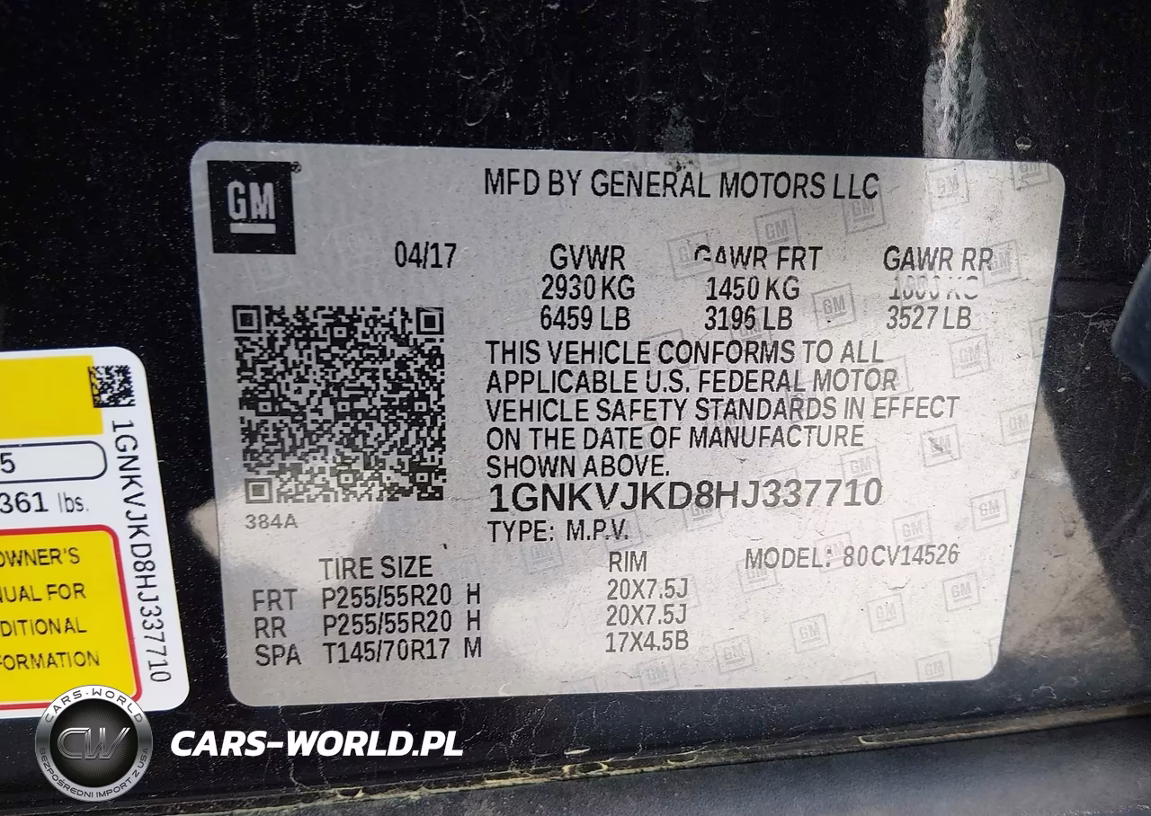 2017 Chevrolet Traverse Premier VIN:1GNKVJKD8HJ337710 - 9