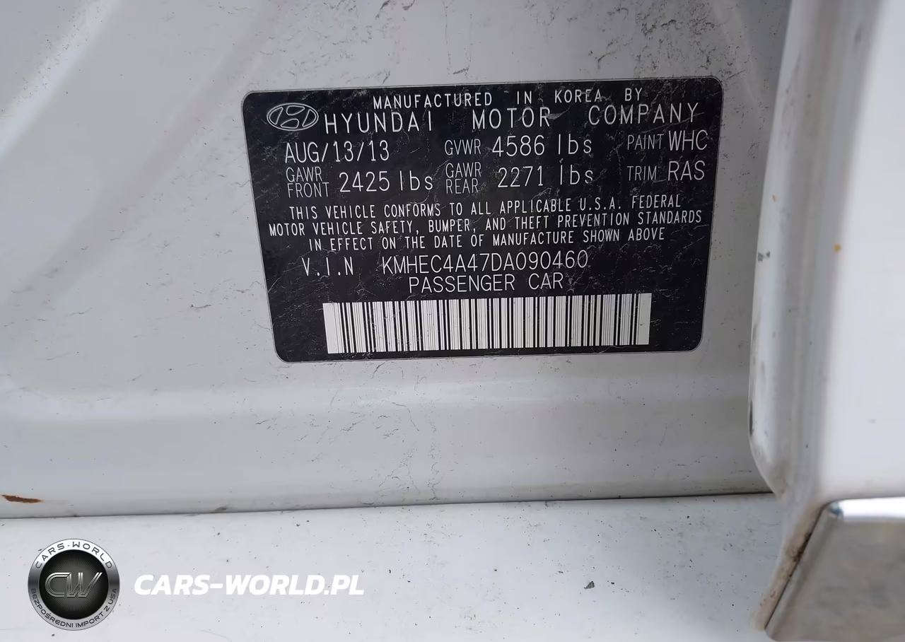2013 Hyundai Sonata Hybrid Limited VIN:KMHEC4A47DA090460 - 9