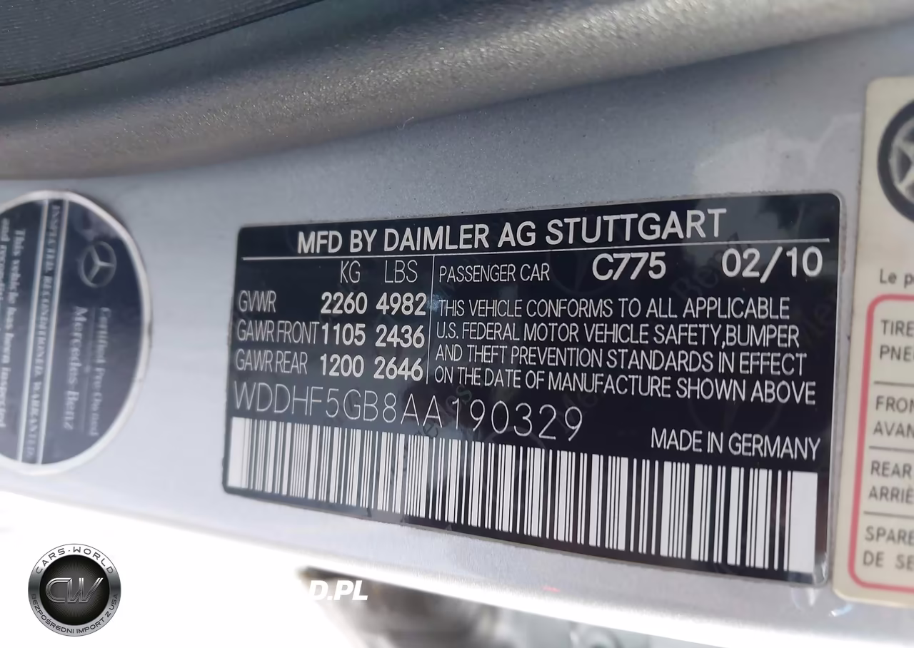 2010 Mercedes-Benz E 350 VIN:WDDHF5GB8AA190329 - 9