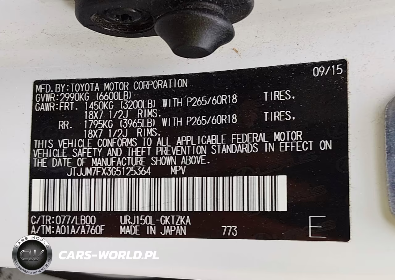 2016 Lexus Gx 460 Luxury VIN:JTJJM7FX3G5125364 - 9