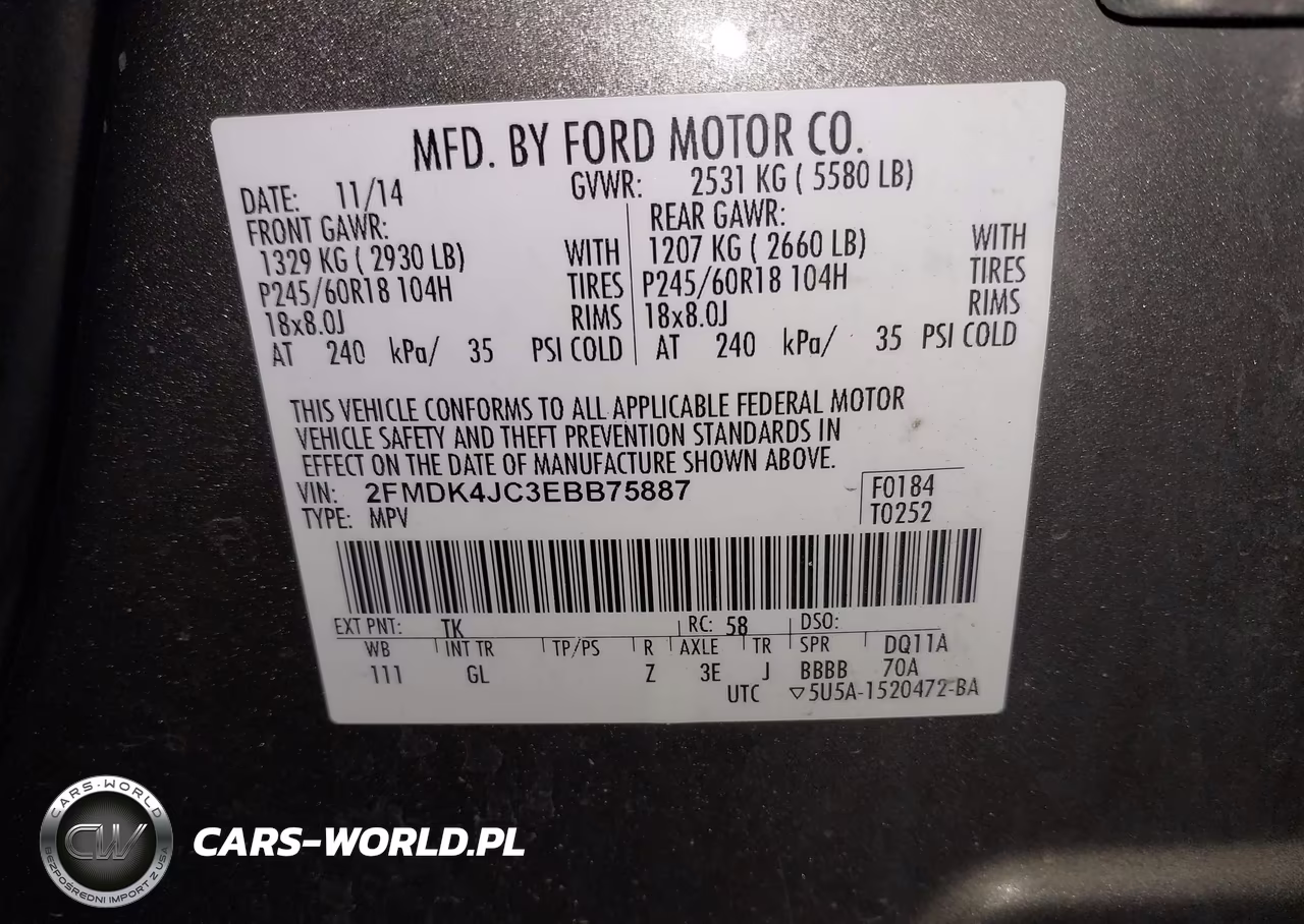 2014 Ford Edge Sel VIN:2FMDK4JC3EBB75887 - 9