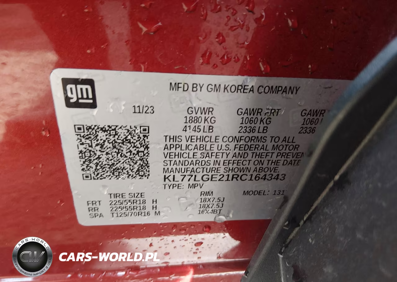 2024 Chevrolet Trax Fwd 1Rs VIN:KL77LGE21RC164343 - 9