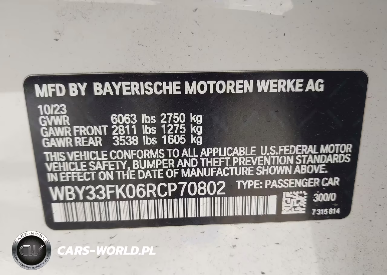 2024 BMW I5 Edrive40 VIN:WBY33FK06RCP70802 - 9
