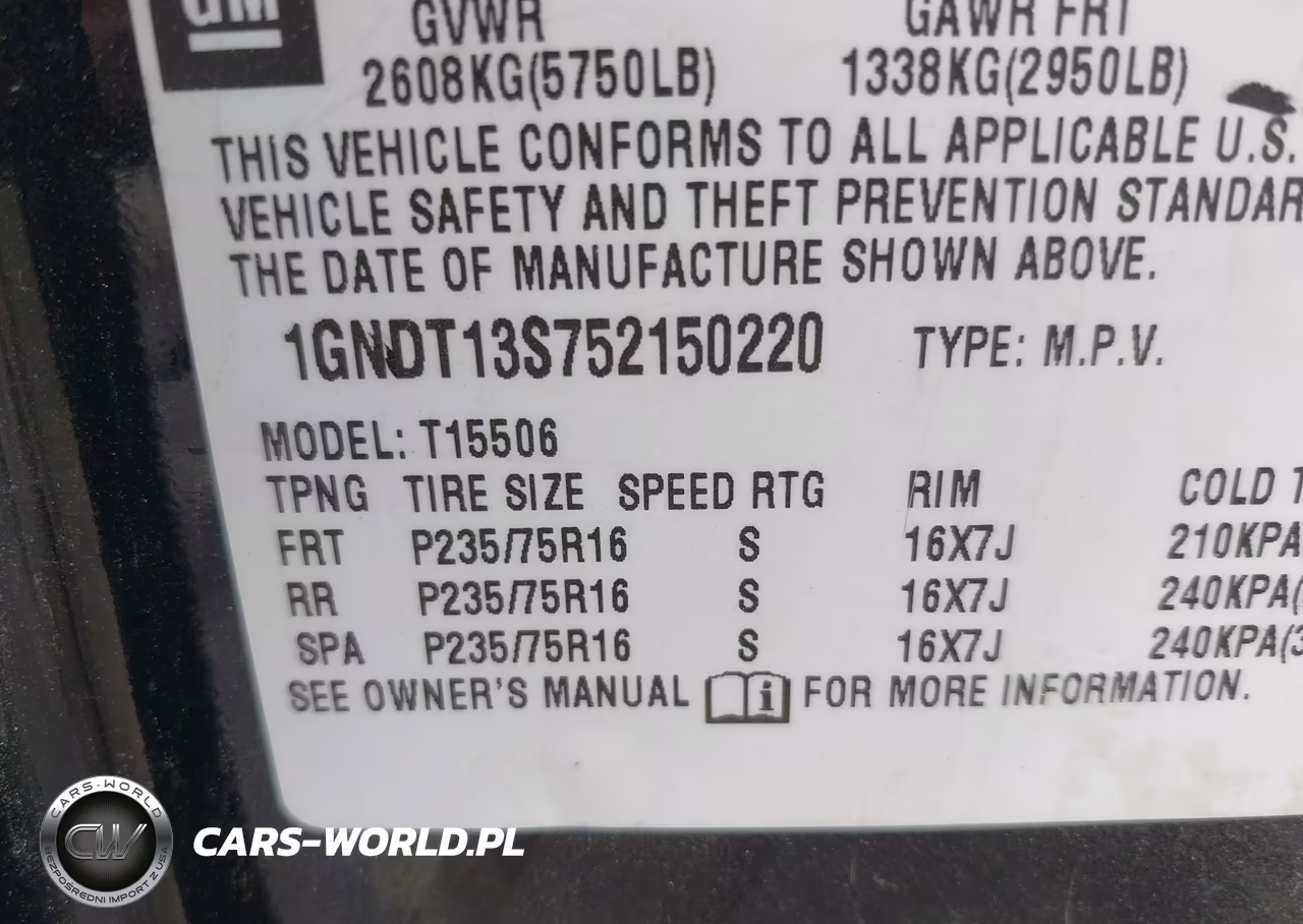 2005 Chevrolet Trailblazer Ls VIN:1GNDT13S752150220 - 9