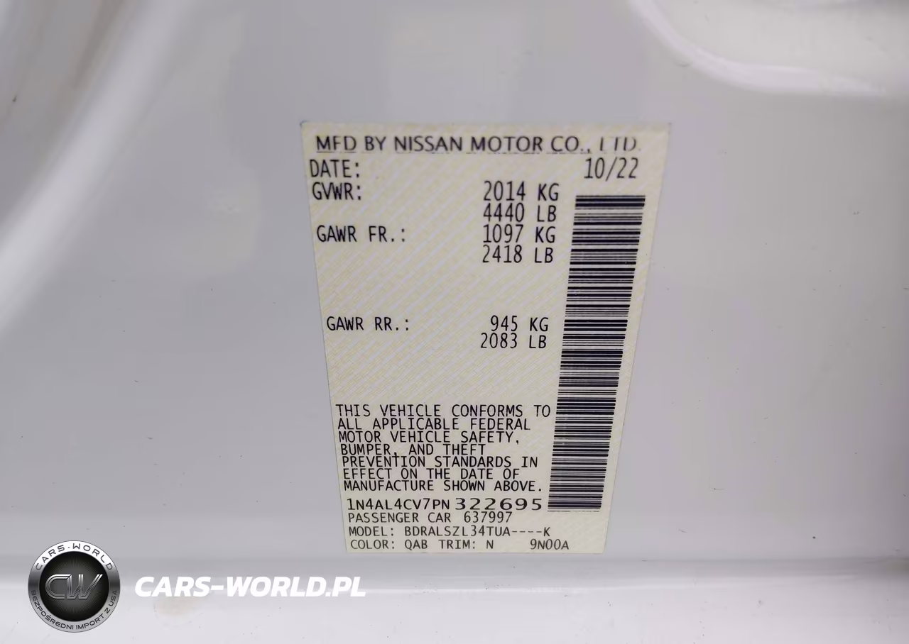 2023 Nissan Altima Sr Vc-Turbo Fwd VIN:1N4AL4CV7PN322695 - 9