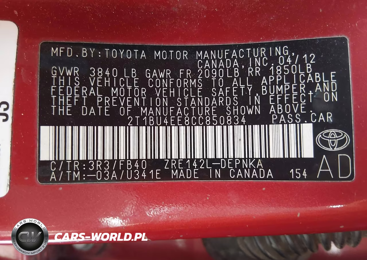 2012 Toyota Corolla Le VIN:2T1BU4EE8CC850834 - 9