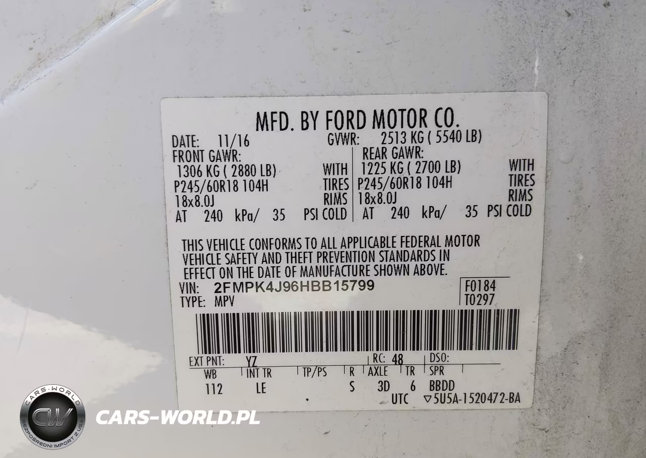 2017 Ford Edge Sel VIN:2FMPK4J96HBB15799 - 9
