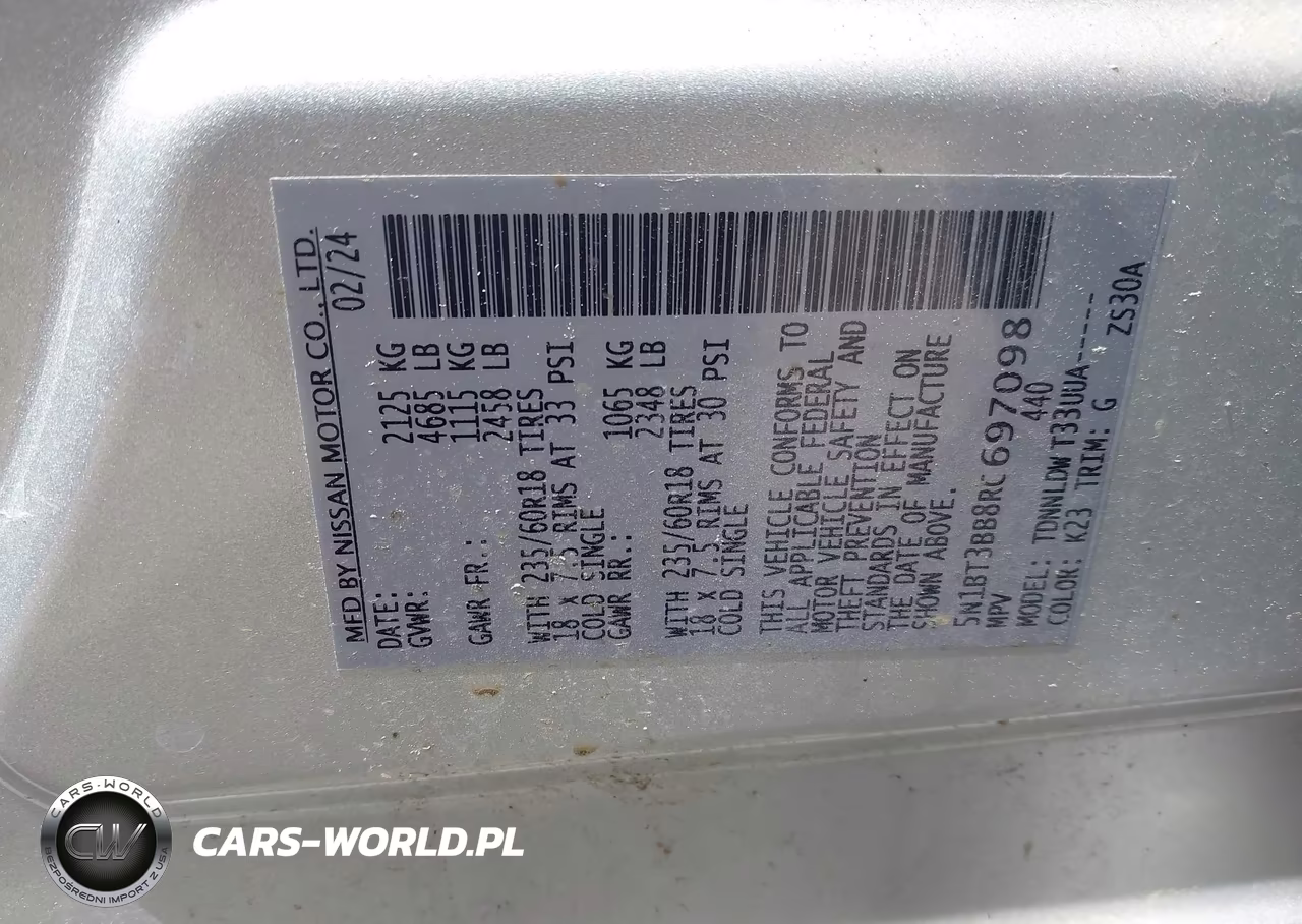 2024 Nissan Rogue Sv Intelligent Awd VIN:5N1BT3BB8RC697098 - 9