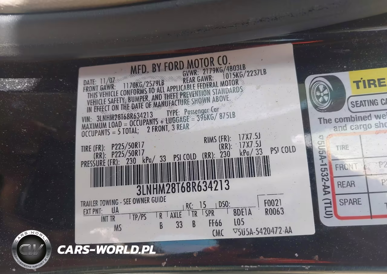 2008 Lincoln Mkz VIN:3LNHM28T68R634213 - 9