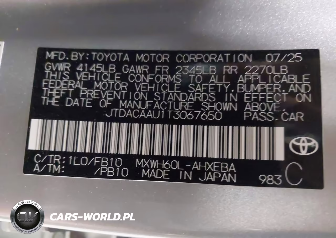 2026 Toyota Prius Le VIN:JTDACAAU1T3067650 - 9