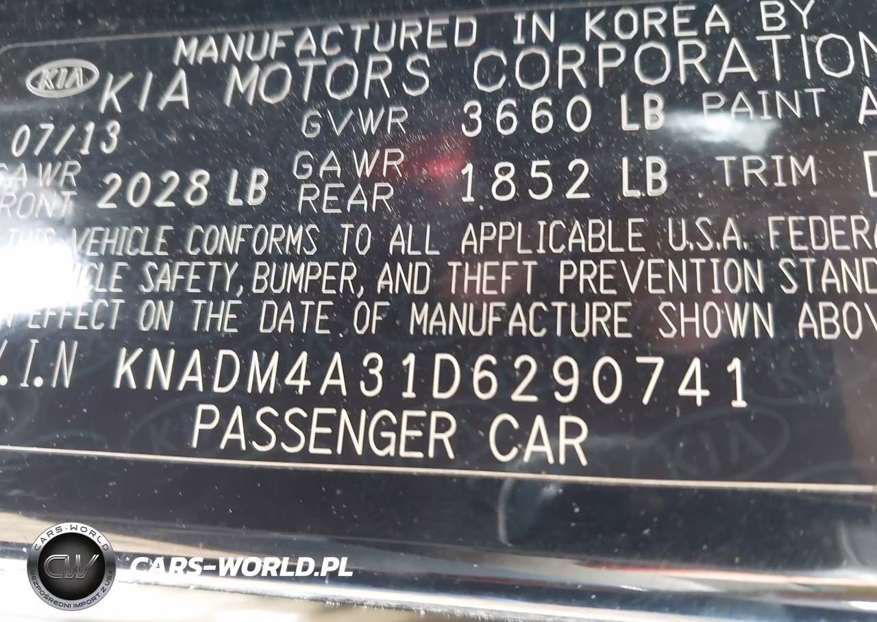 2013 Kia Rio Lx VIN:KNADM4A31D6290741 - 9