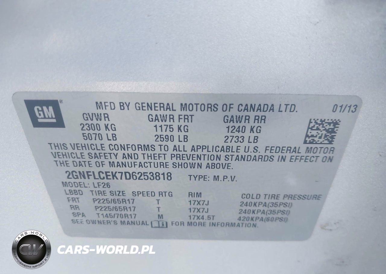 2013 Chevrolet Equinox Ls VIN:2GNFLCEK7D6253818 - 9