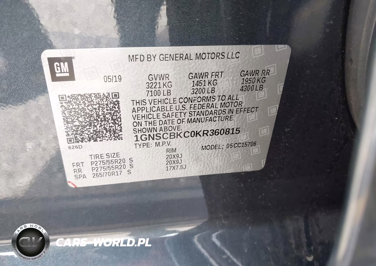 2019 Chevrolet Tahoe Lt VIN:1GNSCBKC0KR360815 - 9