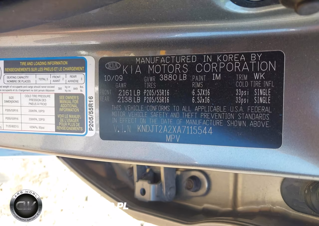 2010 Kia Soul + VIN:KNDJT2A2XA7115544 - 9