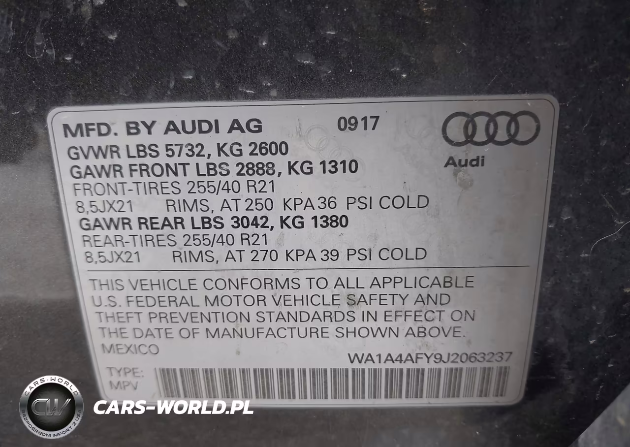 2018 Audi Sq5 3.0T Premium Plus VIN:WA1A4AFY9J2063237 - 9