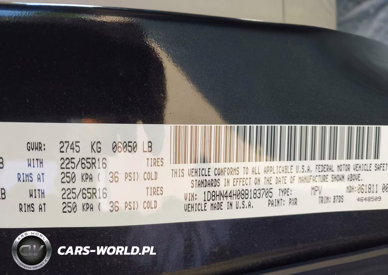 2008 Dodge Grand Caravan Se VIN:1D8HN44H08B183705 - 9