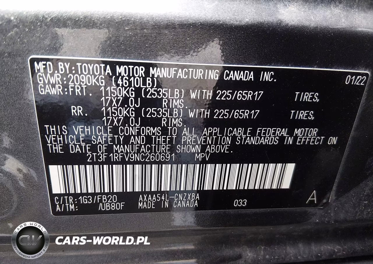 2022 Toyota Rav4 Le VIN:2T3F1RFV9NC260691 - 9
