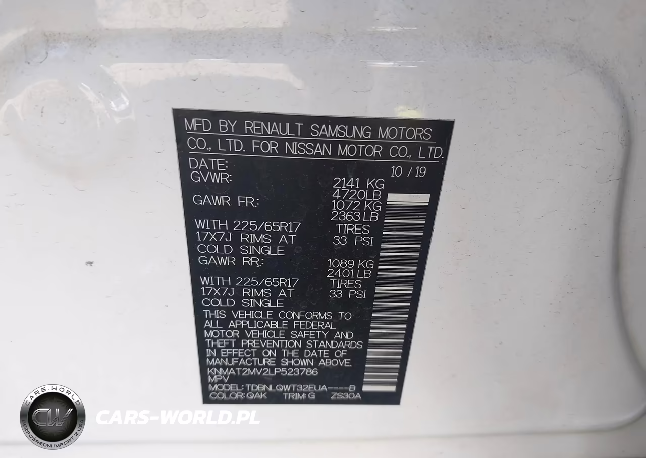 2020 Nissan Rogue Sv Intelligent Awd VIN:KNMAT2MV2LP523786 - 9