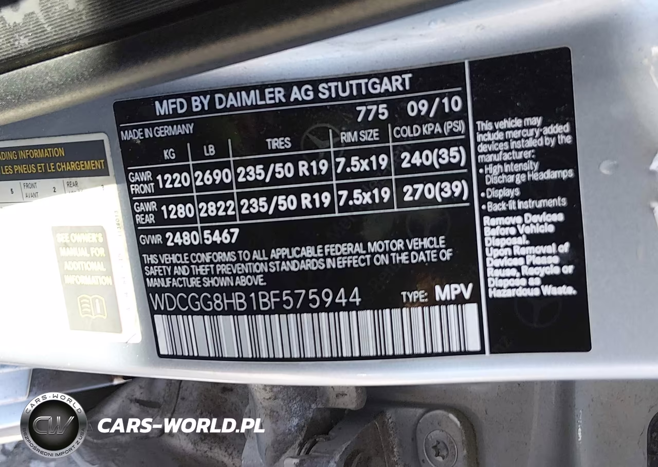 2011 Mercedes-Benz Glk 350 4Matic VIN:WDCGG8HB1BF575944 - 9