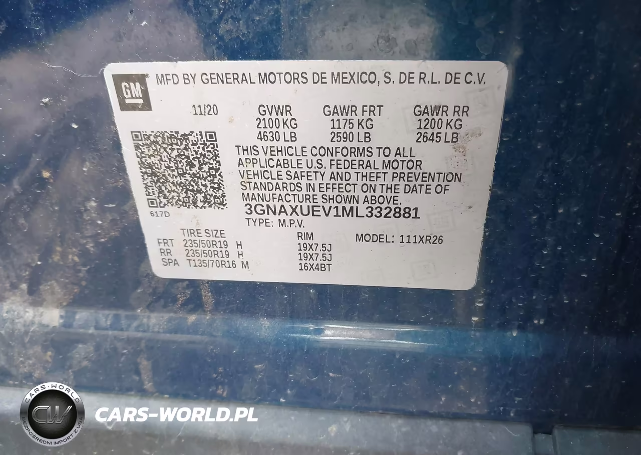 2021 Chevrolet Equinox Awd Lt VIN:3GNAXUEV1ML332881 - 9