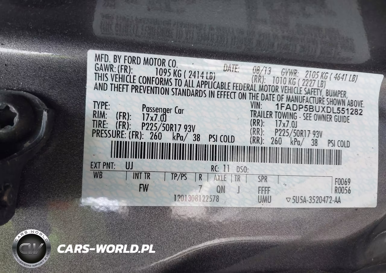 2013 Ford C-Max Hybrid Sel VIN:1FADP5BUXDL551282 - 9