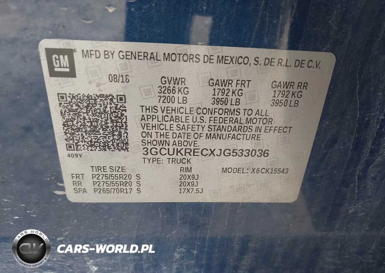 2018 Chevrolet Silverado 1500 2Lt VIN:3GCUKRECXJG533036 - 9