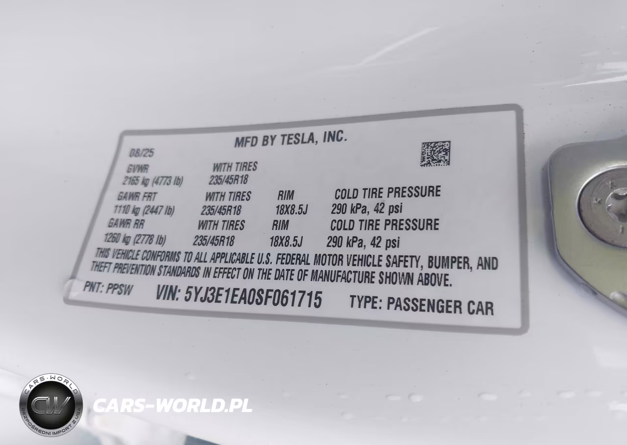 2025 Tesla Model 3 Long Range Rear-Wheel Drive-Standard Rear-Wheel Drive VIN:5YJ3E1EA0SF061715 - 9